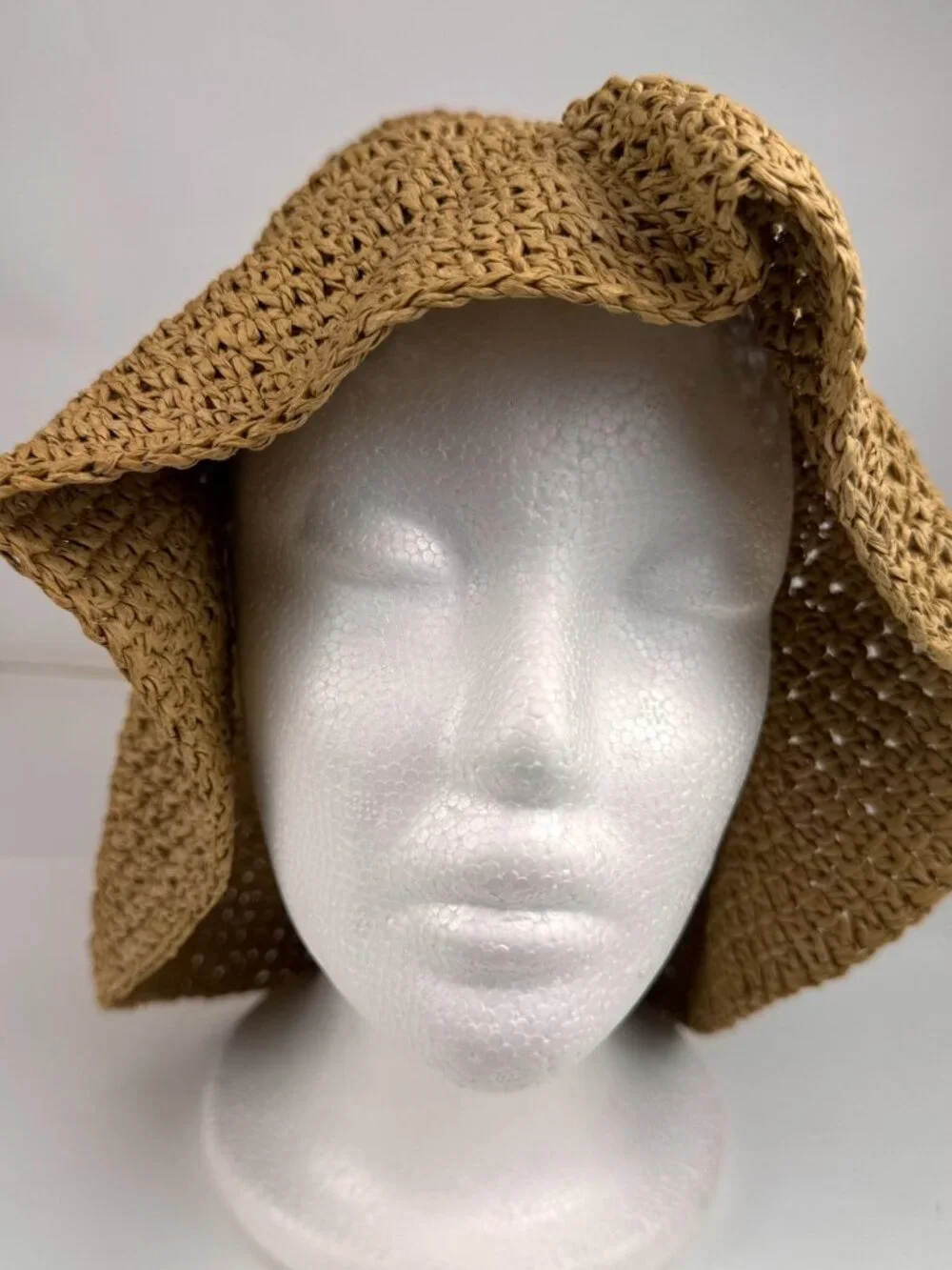 Madewell Woven Straw Paper Sun Bucket Hat M/L NP770 Brown Spring 2024